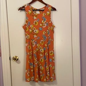 peach and floral dress!